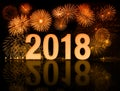 2018 new year fireworks Royalty Free Stock Photo