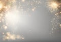 New Year fireworks luxury background card - AI generated