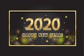 2020 new year fireworks party celebration vector image design background Royalty Free Stock Photo