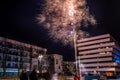 New Year Fireworks, Warsaw, Poland Royalty Free Stock Photo