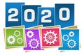 New Year 2020 Gears Bottom Blue Colorful