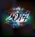 New Year glowing night background