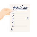 New year 2020 goals list concept Royalty Free Stock Photo