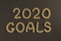 New Year goals 2020. Plan for next year. Background for new achievements Royalty Free Stock Photo