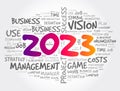 2023 New Year Goals word cloud, business concept background Royalty Free Stock Photo