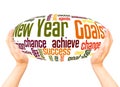 New Year Goals word cloud concept Royalty Free Stock Photo