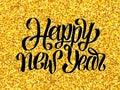 New Year 2016 gold glittering Royalty Free Stock Photo