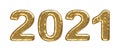 2021 new year gold number. Stylized numbers for gold bars. Symbol of the year in the form of numbers made from frozen gold bars.