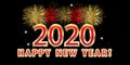 2020 new year fireworks party celebration vector image design background Royalty Free Stock Photo