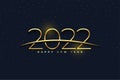 2022 new year golden card design Royalty Free Stock Photo