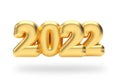 New 2022 Year Golden Inflated Bubble Sign. 3d Rendering