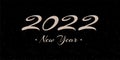 2022 new year greeting card design. Calligraphy number 2022 on vintage subtle grunge background. Vector illustration