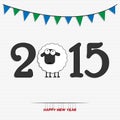 New year 2015 greeting card design Royalty Free Stock Photo