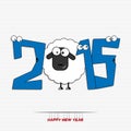 New year 2015 greeting card design Royalty Free Stock Photo