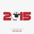 New year 2015 greeting card design Royalty Free Stock Photo