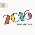 New year 2016 greeting card design Royalty Free Stock Photo