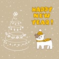 New Year greeting card