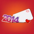 New 2014 year greeting card Royalty Free Stock Photo