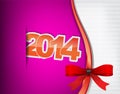 New 2014 year greeting card Royalty Free Stock Photo