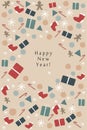 New Year 2022. Greeting card for the new year for your design.