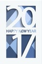 New 2017 year greeting card, vector.