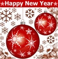 New year. Greeting Christmas card.