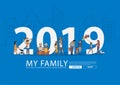 2019 new year happy family having fun life style idea concep