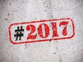 New Year 2017 hashtag