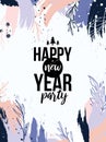 New Year holiday ad abstract vector background.