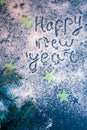 New Year holiday background on a dark plate. Royalty Free Stock Photo