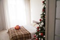 New year House bedroom bed Christmas tree holiday gifts happiness