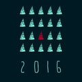 New year illustration 2016 Royalty Free Stock Photo