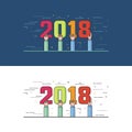 New Year 2018 illustration Royalty Free Stock Photo