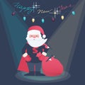 New Year illustration of a Super Hero Santa Royalty Free Stock Photo