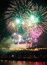 New Year and Independence day celebration in Bratislava, Slovakia Royalty Free Stock Photo