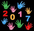 New Year Indicates Two Thousand Seventeen And Celebrating