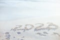 2023 new year inscription on sand at beach