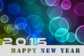 2015 new year , invitation, flying bubbles Royalty Free Stock Photo