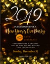 New Year 2019 invitation Royalty Free Stock Photo