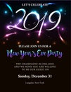 New Year 2019 invitation Royalty Free Stock Photo
