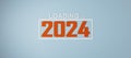 2024 New Year Loading. Loading bar with 2024 on blue background. Start new year 2024 with goal plan, goal concept, action plan,