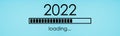 New Year 2022 Loading Bar In Minimalist Web Banner
