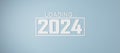 2024 New Year Loading. Loading bar with 2024 on blue background. Start new year 2024 with goal plan, goal concept, action plan,