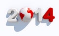 New year 2014 logo Royalty Free Stock Photo