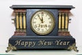 New Year Mantle Clock Royalty Free Stock Photo