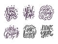 New Year and Merry Christmas collection lettering set. New Year and Marry Christmas cards. Royalty Free Stock Photo