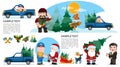 New Year and Merry Christmas infographics