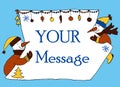 New year message banner, hand drawn Royalty Free Stock Photo