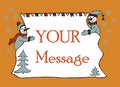 New year message banner, hand drawn Royalty Free Stock Photo