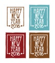 New year message label set